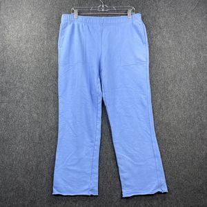 Aerie Sweatpants Women's Large Blue Weekend Kick-It High Waisted Flare Pants